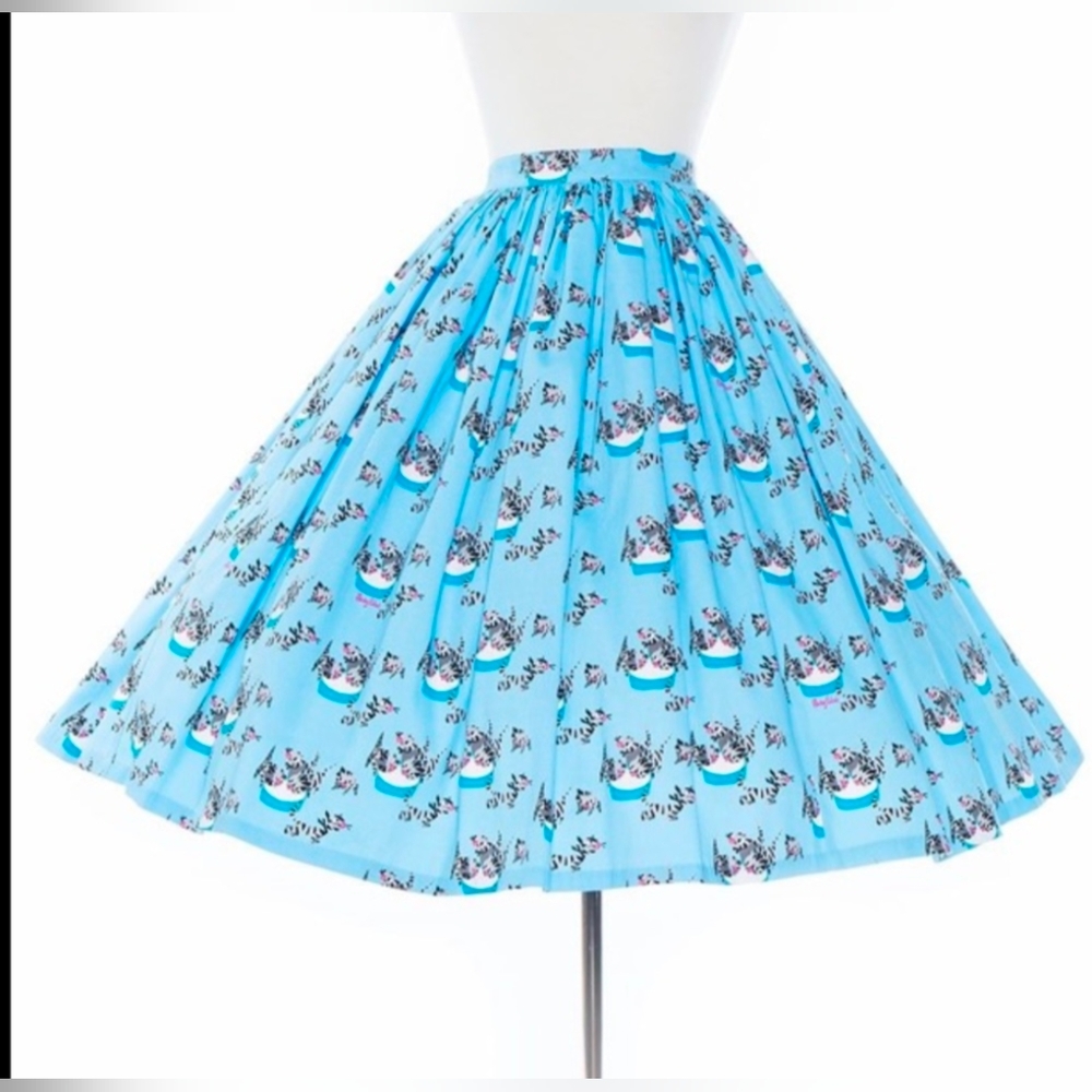 Pinup Girl Clothing Mary Blair Cat Skirt 2X